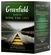 Черный чай в пирамидках Greenfield Royal Earl Grey в пирамидках, 20 шт