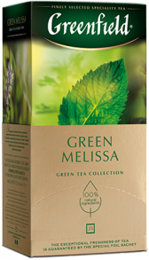 არომატიზირებული მწვანე ჩაი Greenfield Green Melissa
