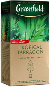 Xushbo'y yashil choy Greenfield Tropical Tarragon paketlardagi, 25 dona