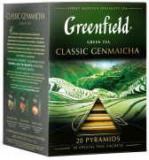 Ətirli yaşıl çay Greenfield Classic Genmaicha piramidalarda, 20 ədəd