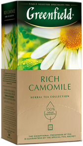 Травяной чай Greenfield Rich Camomile в пакетиках, 25 шт