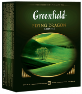 Классикалық жасыл шай Greenfield Flying Dragon в пакетиках, 100 дана