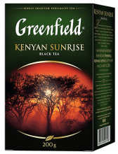 Klassik qara çay Greenfield Kenyan Sunrise yarpaq, 200 qram