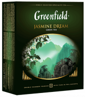 Klassik yaşıl çay Greenfield Jasmine Dream paketlərdə, 100 ədəd