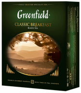 კლასიკური შავი ჩაი Greenfield Classic Breakfast ერთჯერად პაკეტებში, 100 ც