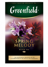 Даамдуу кара чай Greenfield Spring Melody жалбырак, 100 г