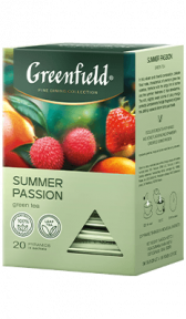 Зеленый чай в пирамидках Greenfield SUMMER PASSION в пирамидках, 20 шт