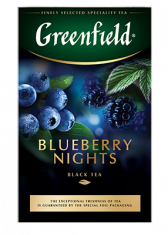 Dadlı qara çay Greenfield Blueberry Nights yarpaq, 100 qram