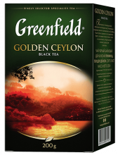 Классикалык кара чай Greenfield Golden Ceylon жалбырак, 200 г