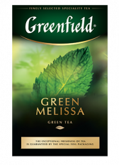 Ароматизированный зеленый чай Greenfield Green Melissa листовой, 100 г