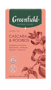 Чай в пирамидках Greenfield Cascara & Rooibos в пирамидках, 20 шт