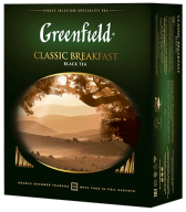Klassik qora choy Greenfield Classic Breakfast paketlardagi, 100 dona