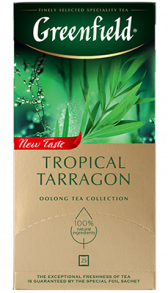 Ароматизированный зеленый чай Greenfield Tropical Tarragon в пакетиках, 25 шт