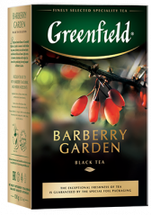 Dadlı qara çay Greenfield Barberry Garden yarpaq, 100 qram