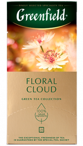 Хош иісті жасыл шай Greenfield Floral Cloud в пакетиках, 25 дана