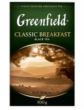 Klassik qara çay Greenfield Classic Breakfast yarpaq, 100 qram