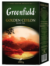 Классикалық қара шай Greenfield Golden Ceylon листовой, 200 г