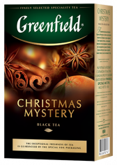 Dadlı qara çay Greenfield Christmas Mystery yarpaq, 100 qram
