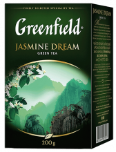 Klassik yaşıl çay Greenfield Jasmine Dream yarpaq, 200 qram