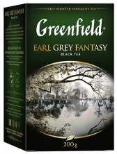 კლასიკური შავი ჩაი Greenfield Earl Grey Fantasy ფოთლოვანი, 200 გ