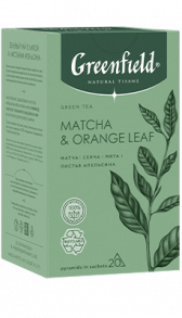Чай в пирамидках Greenfield Matcha & Orange Leaf в пирамидках, 20 шт