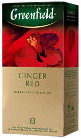 Травяной чай Greenfield Ginger Red в пакетиках, 25 шт