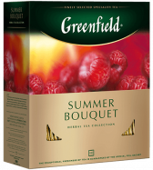 მცენარეული ჩაი Greenfield Summer Bouquet ერთჯერად პაკეტებში, 100 ც