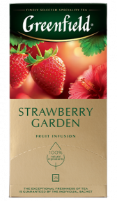 Травяной чай Greenfield Strawberry Garden в пакетиках, 25 шт