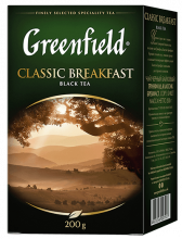 Классикалық қара шай Greenfield Classic Breakfast листовой, 200 г