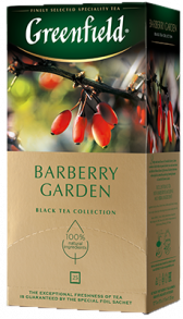 Даамдуу кара чай Greenfield Barberry Garden пакеттерде, 25 шт