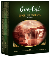 Классикалык кара чай Greenfield English Edition пакеттерде, 100 шт