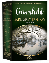 Klassik qara çay Greenfield Earl Grey Fantasy yarpaq, 100 qram