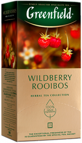 Чөп чай Greenfield Wildberry Rooibos пакеттерде, 25 шт