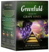 Черный чай в пирамидках Greenfield Grape Vines в пирамидках, 20 шт