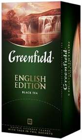 Klassik qara çay Greenfield English Edition paketlərdə, 25 ədəd