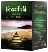Даамдуу көк чай Greenfield Milky Oolong пирамидкаларда, 20 шт