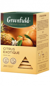 Черный чай в пирамидках Greenfield CITRUS EXOTIQUE в пирамидках, 20 шт