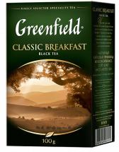 Классикалық қара шай Greenfield Classic Breakfast листовой, 100 г