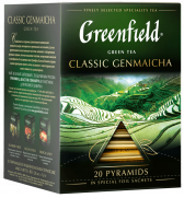 მწვანე ჩაი პირამიდებში Greenfield Classic Genmaicha პირამიდებში, 20 ც